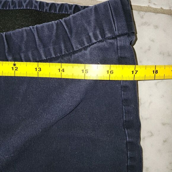 Eileen Fisher Womens Size M Stretch Pull On Blue Pant Crop Pants Preppy Beachy - Picture 6 of 9